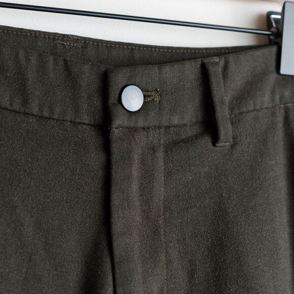 Lululemon Commission Pants Mens 32 Heathered Dark Olive Slim Wool Chino M5561S - Picture 7 of 14